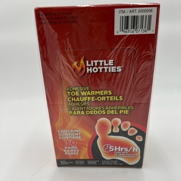 COPY - 30x Little Hotties Adhesive Toe Warmers 5+ Hours Pure Heat Natural - FAC… - Picture 1 of 3